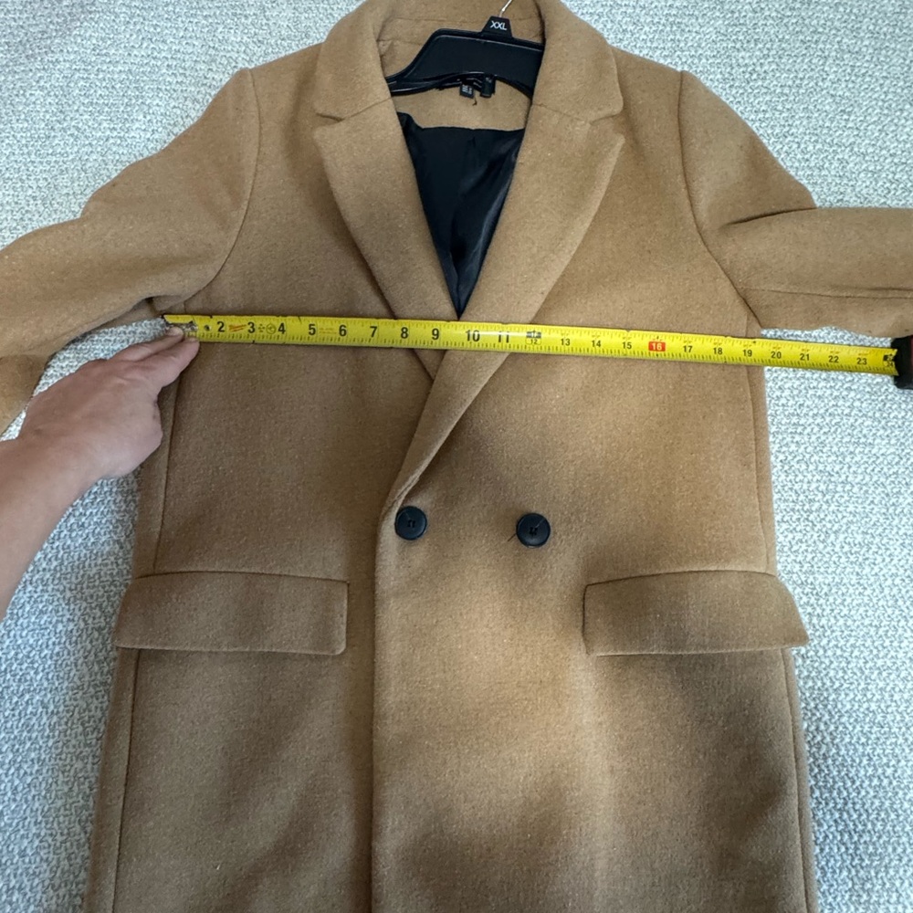 Zara Camel Coat with Black Lining - Picture 8 of 9